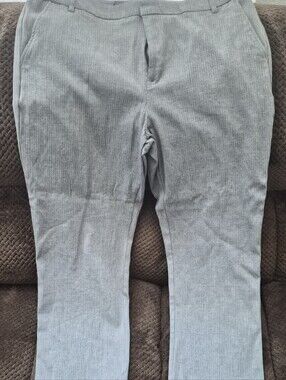 Grey Ribbed Corduroy Pants